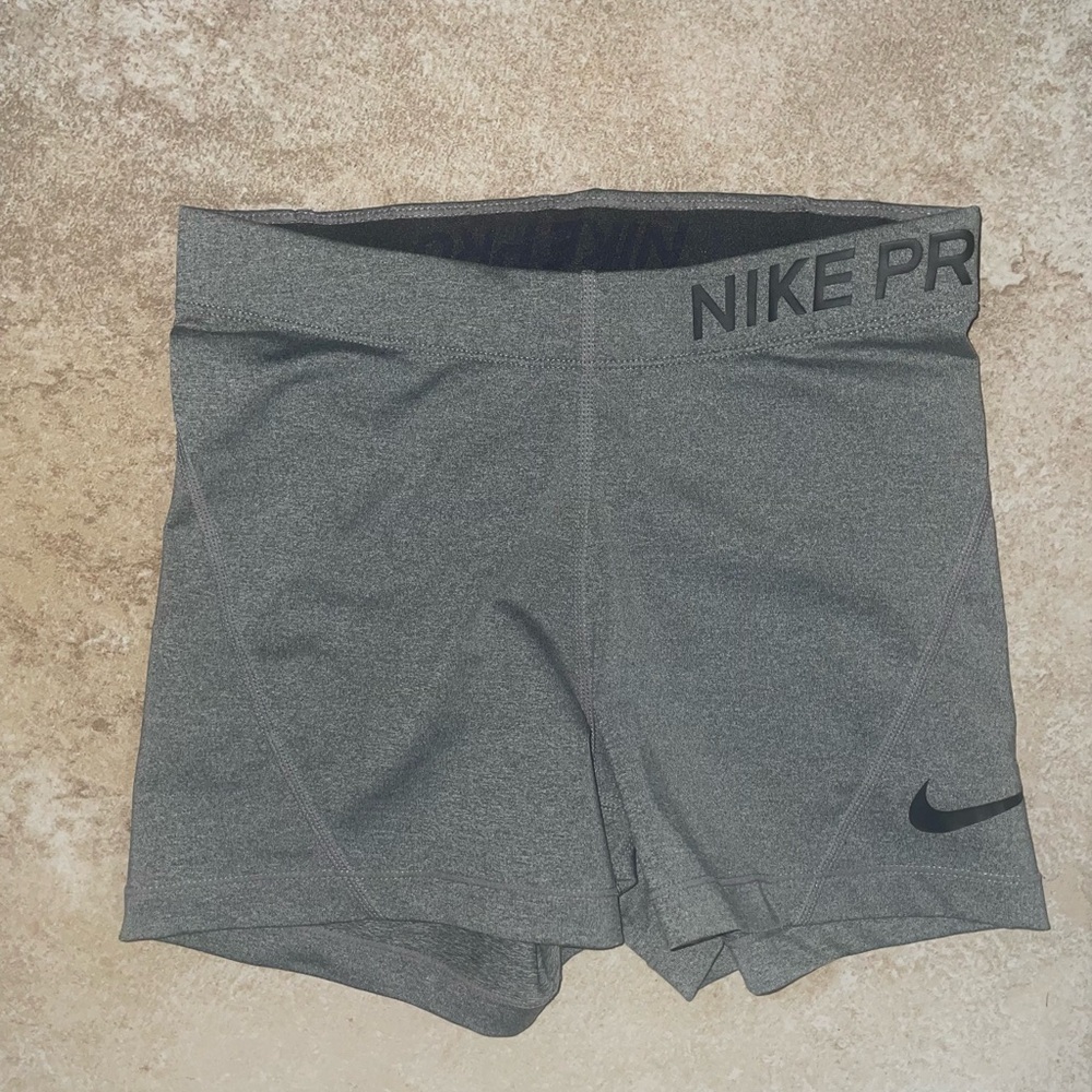 Gray Nike Pro Shorts